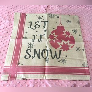 🔆Let It Snow Burlap Accent Pillow Cover